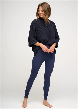 Change rib knit Navy Melange Moshi Moshi 